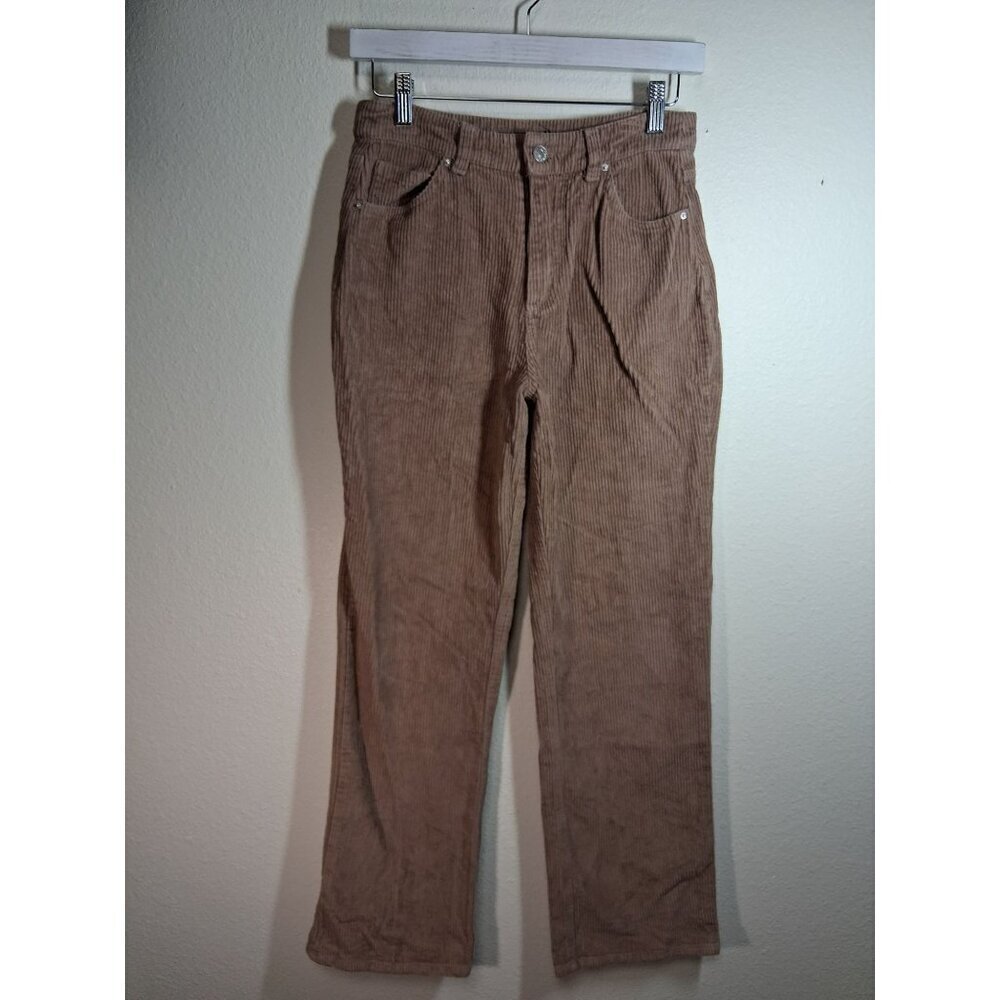 Forever 21 Corduroy Khakis Pants Y2K Retro Straight Leg Beige Size Small
